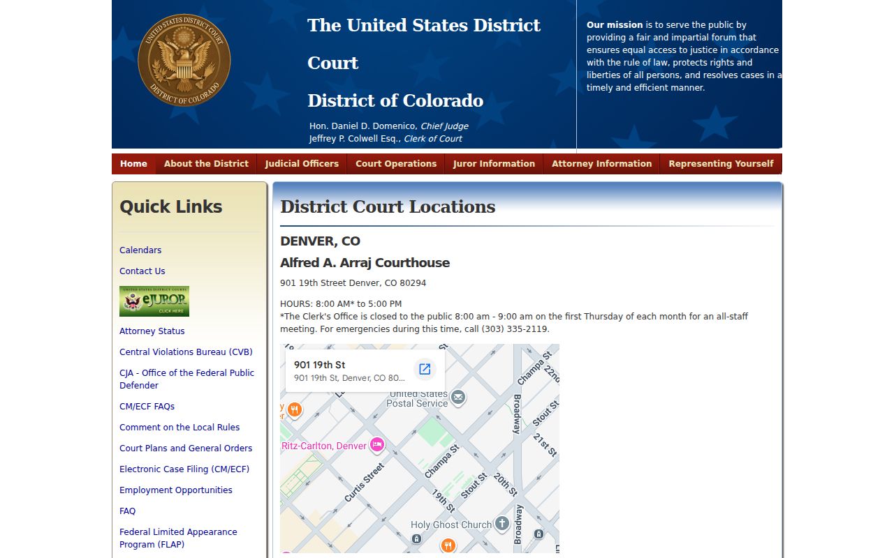 Federal courthouse locations distinguished from San Juan County court records
