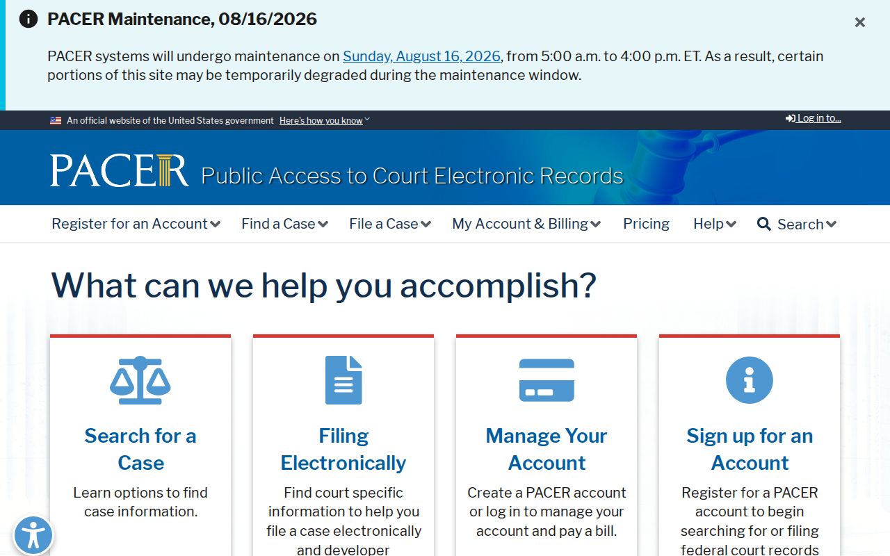 PACER federal portal compared with San Juan County court records