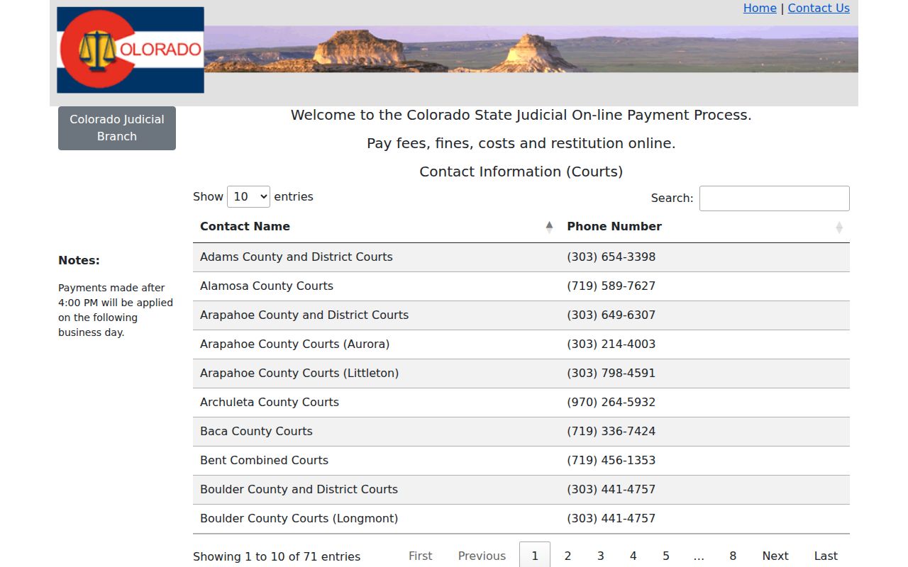 San Juan County criminal docket collections contact page