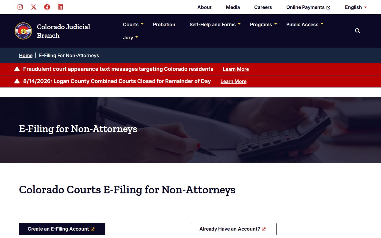 Silverton court docket access through Colorado Courts E-Filing