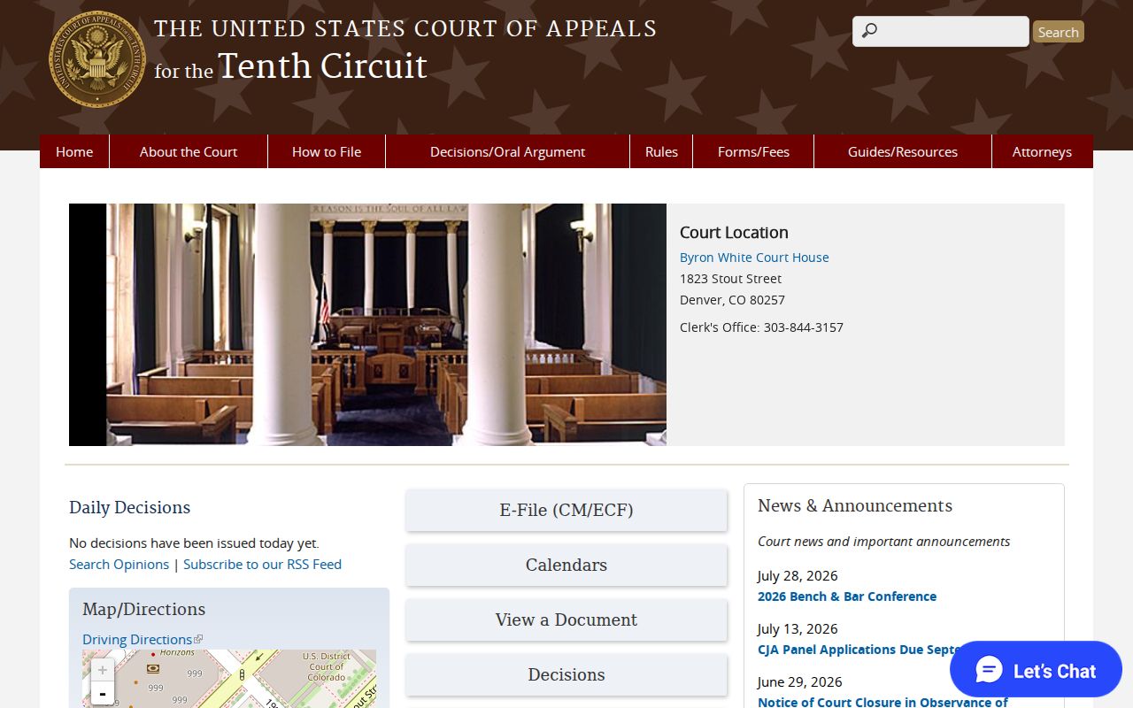 Federal Tenth Circuit screen outside San Juan County traffic court records
